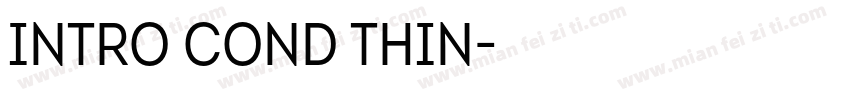 Intro Cond Thin字体转换